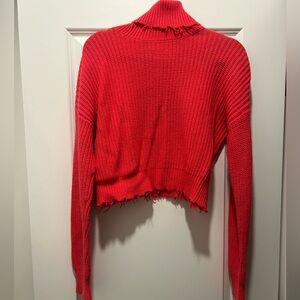 Pink cropped sweater